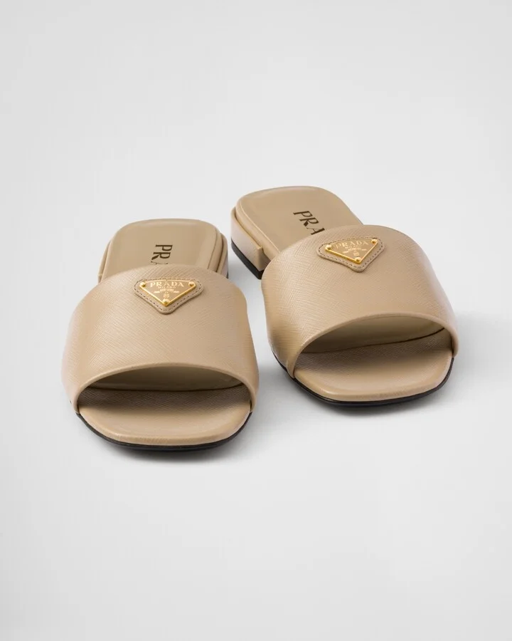Saffiano patent leather slides - Image 6