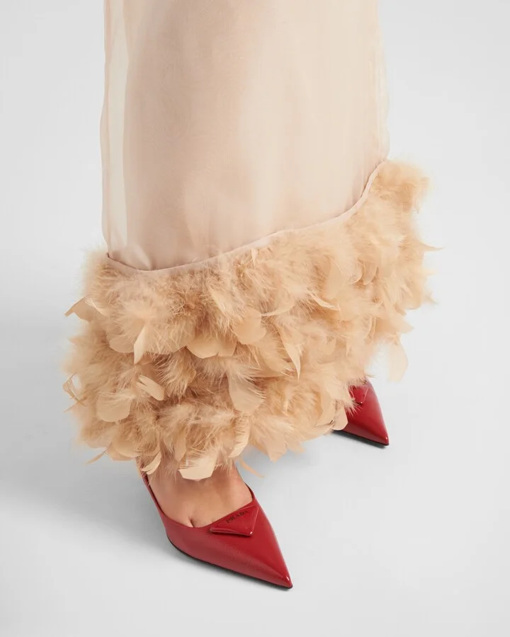 Saffiano patent leather slingback pumps - Image 3