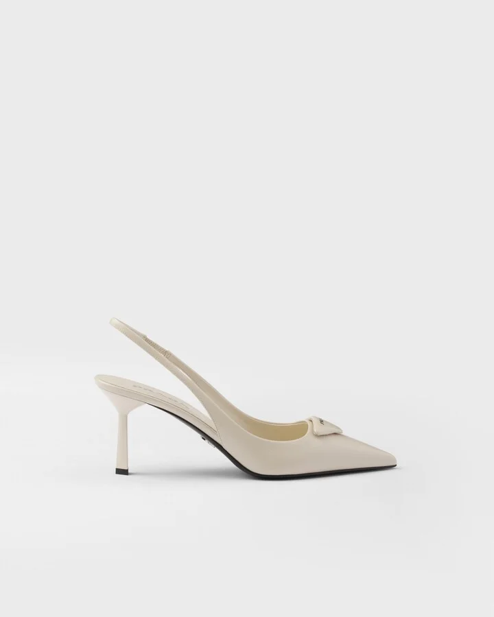 Saffiano patent leather slingback pumps - Image 2