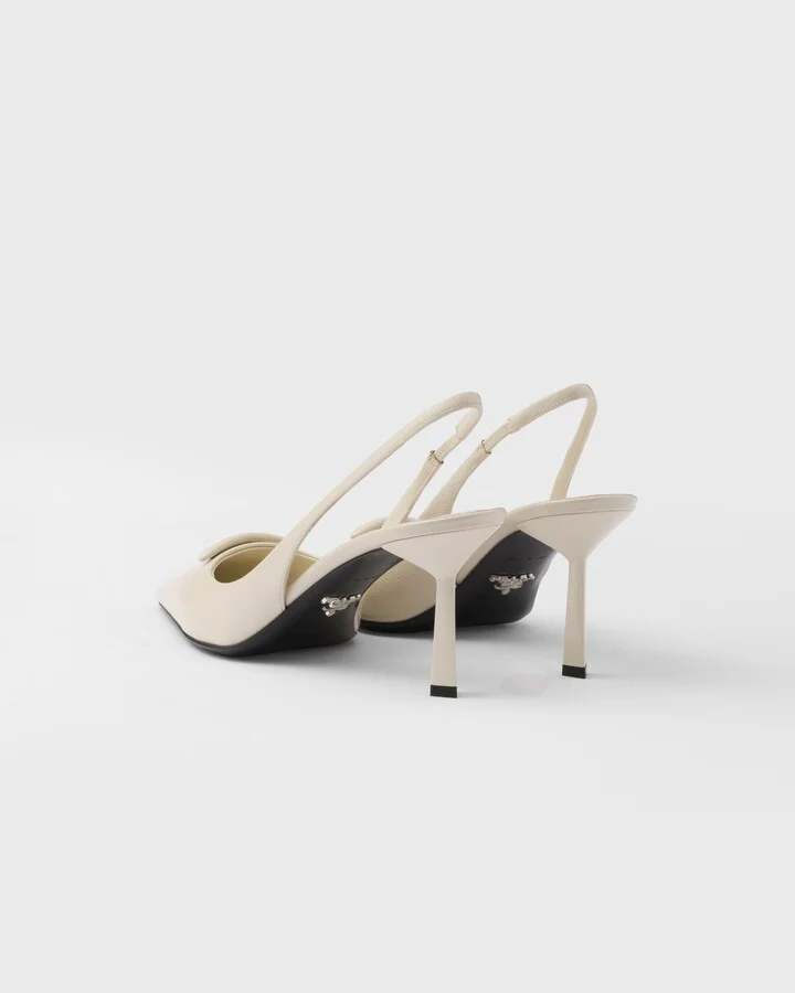 Saffiano patent leather slingback pumps - Image 4