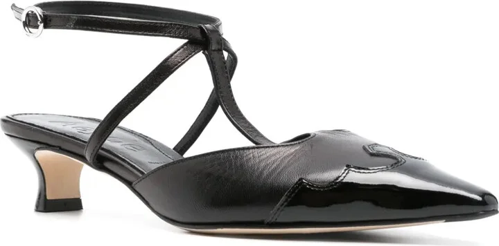 Saga 35mm leather T-bar pumps - Image 2