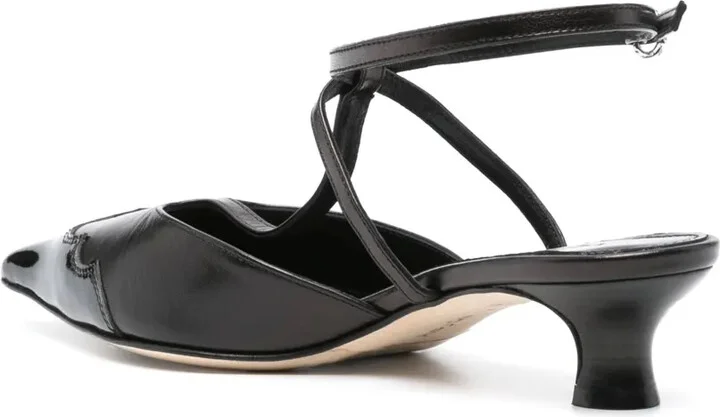 Saga 35mm leather T-bar pumps - Image 3