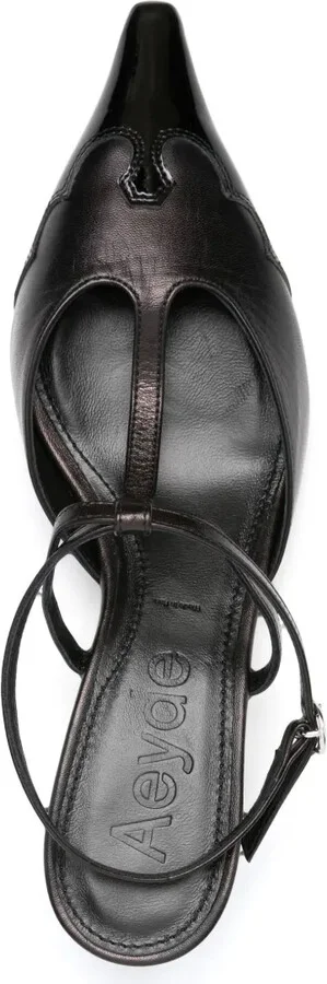 Saga 35mm leather T-bar pumps - Image 4