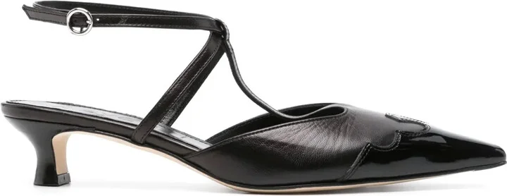 Saga 35mm leather T-bar pumps
