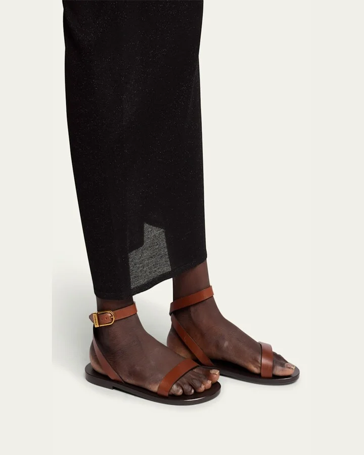 Sahara Leather Ankle-Strap Sandals - Image 5