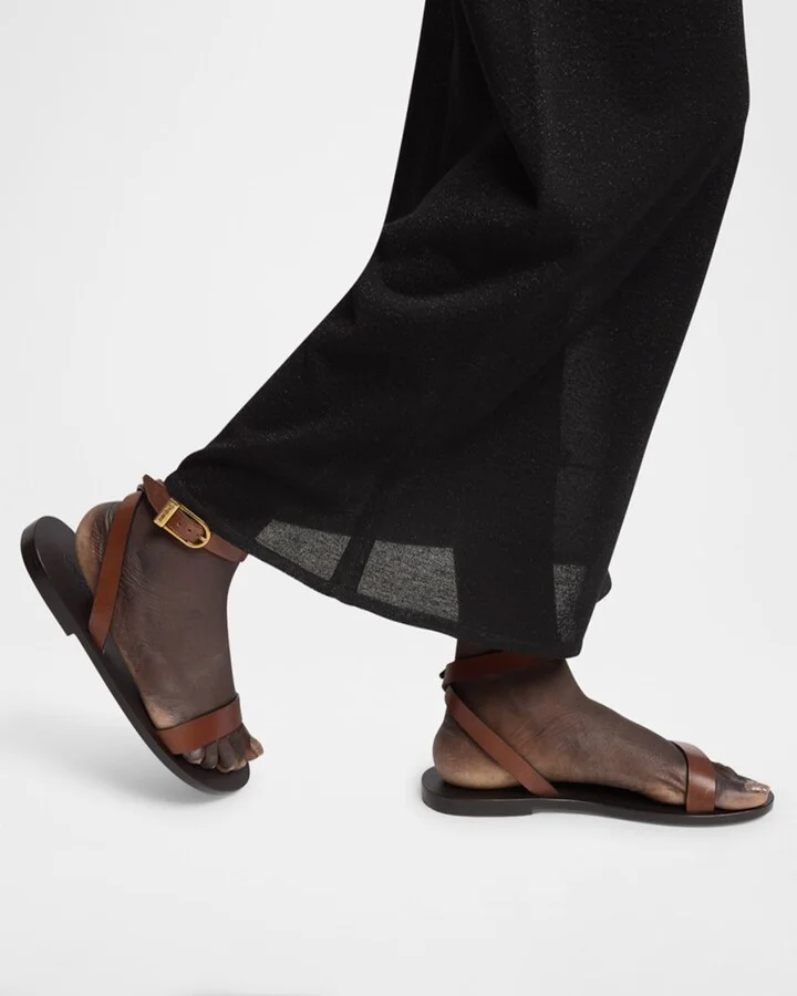 Sahara Leather Ankle-Strap Sandals - Image 3