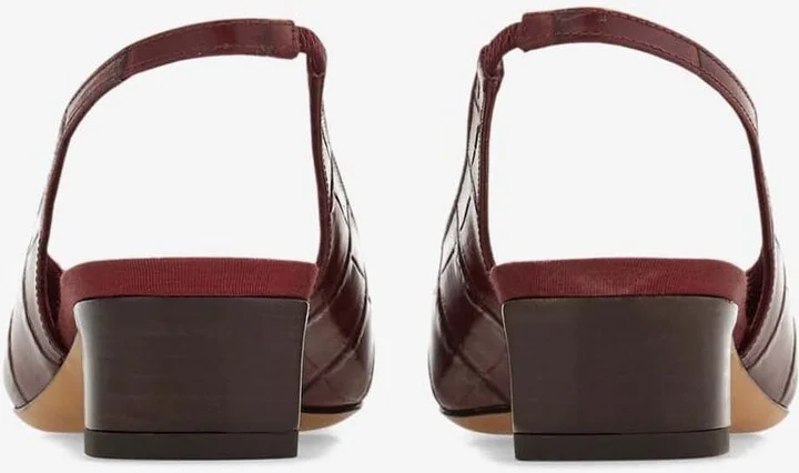 Saida 30 Croc-Embossed Slingback Pumps - Image 2