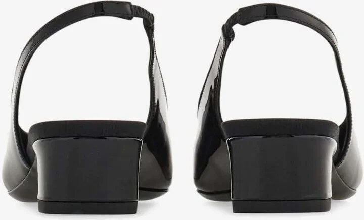 Saida 30 Patent-Leather Slingback Pumps - Image 2