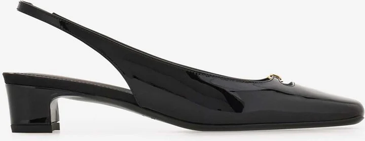 Saida 30 Patent-Leather Slingback Pumps