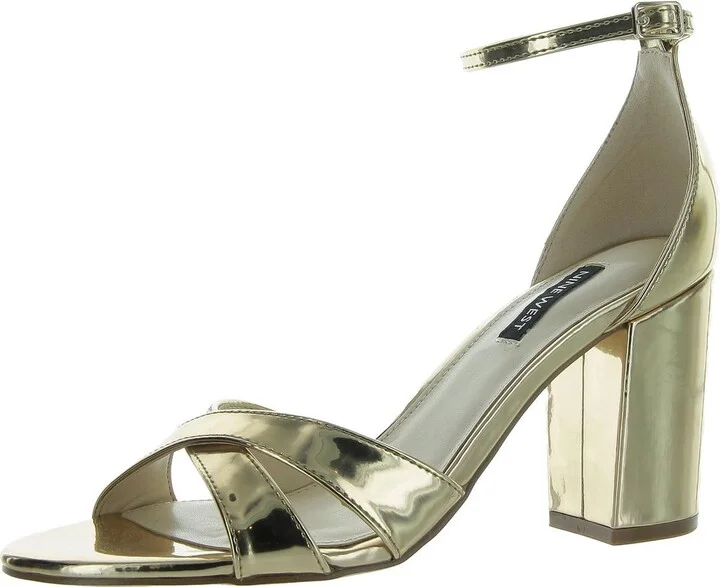 Saile 3 Womens Patent Metallic Ankle Strap