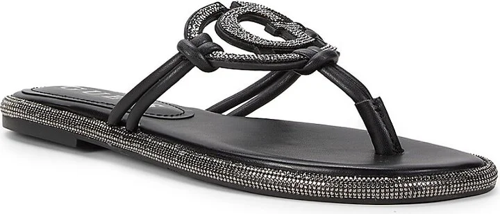 Saima Rhinestone Flat Sandals - Image 2