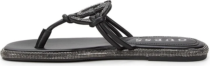 Saima Rhinestone Flat Sandals - Image 4