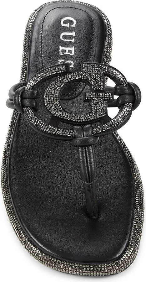 Saima Rhinestone Flat Sandals - Image 5