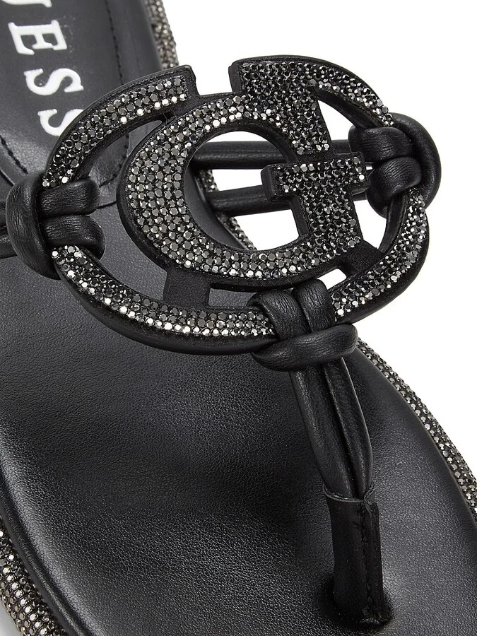 Saima Rhinestone Flat Sandals - Image 6