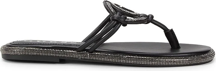 Saima Rhinestone Flat Sandals