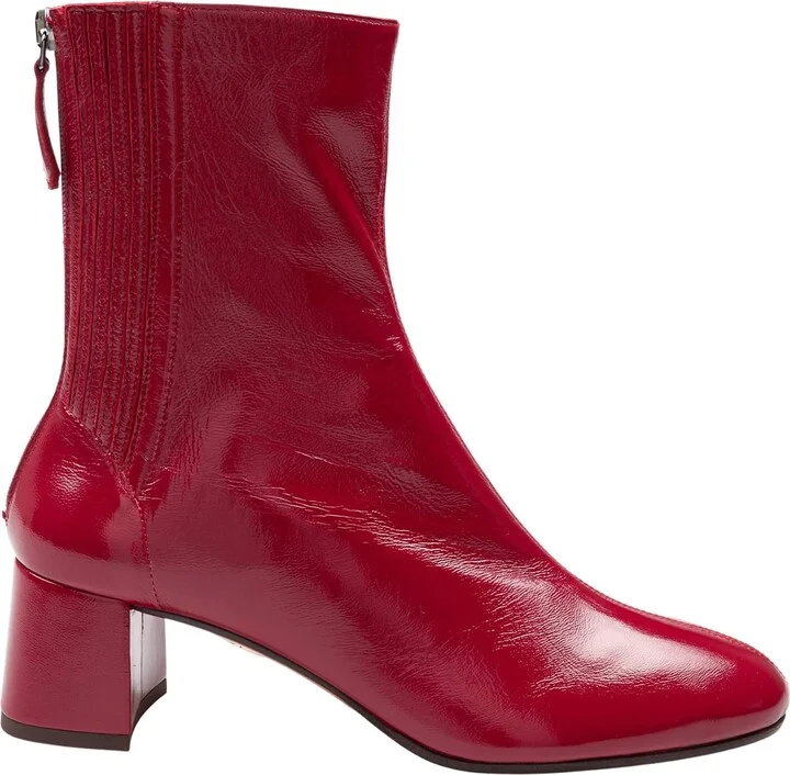 Sain Honore' Bootie 50 In Nappa Gloss Color Red