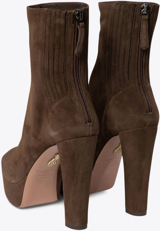 Saint Honore 120 Platform Suede Boots - Image 3