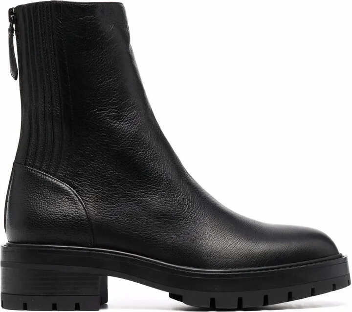Saint Honore Combat almond-toe boots