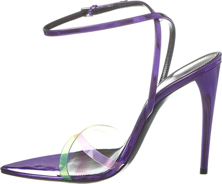 Saint Laurent 100 Vinyl & Leather Sandal - Image 2