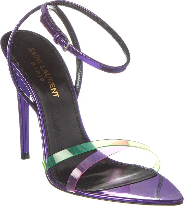 Saint Laurent 100 Vinyl & Leather Sandal