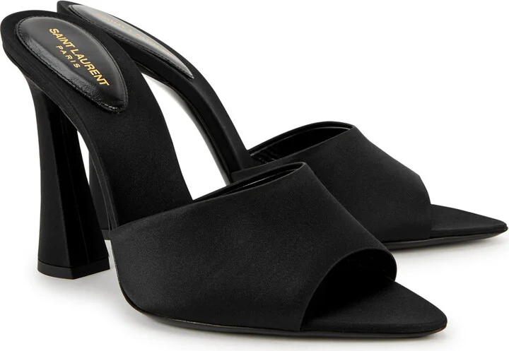 Saint Laurent 105 Satin Mules - Image 2