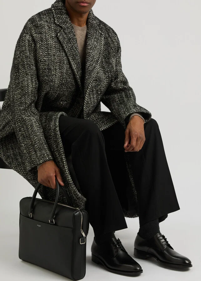 Saint Laurent Adrien Leather Derby Shoes - Image 5