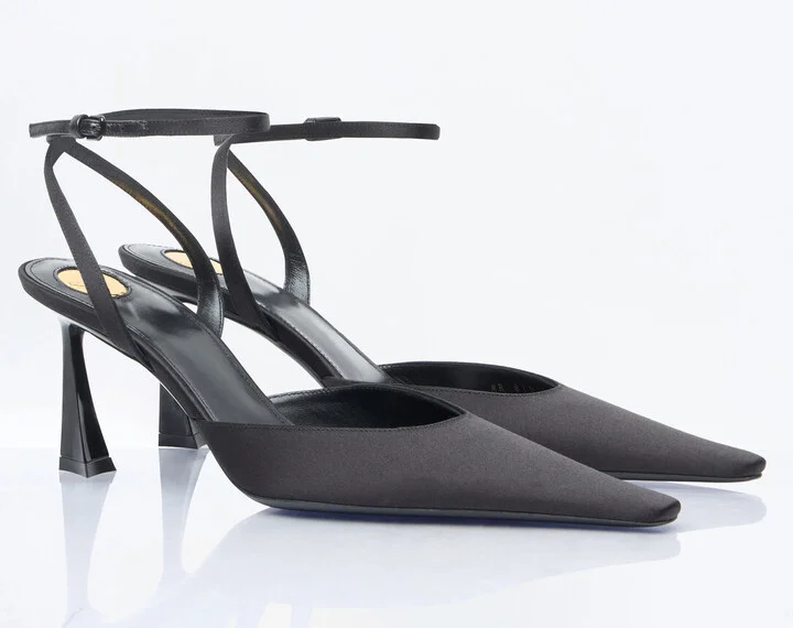 Saint Laurent Aiméè Slingback Pumps - Woman Heels Black Eu - 40 - Image 3
