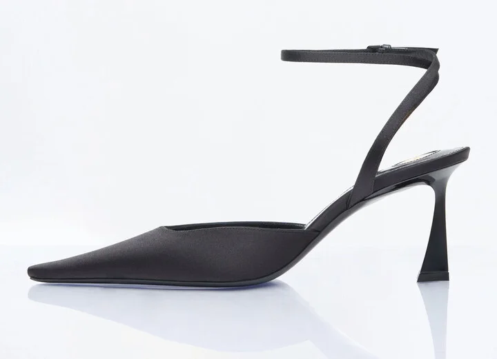 Saint Laurent Aiméè Slingback Pumps - Woman Heels Black Eu - 40 - Image 4