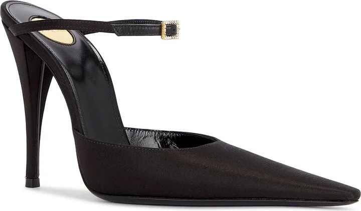 Saint Laurent Alice Mule Pump in Black - Image 2