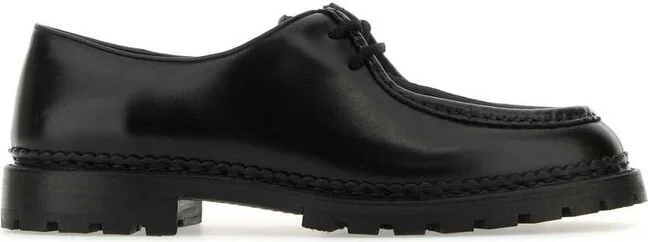 Saint Laurent Almond Toe Lace-Up Shoes
