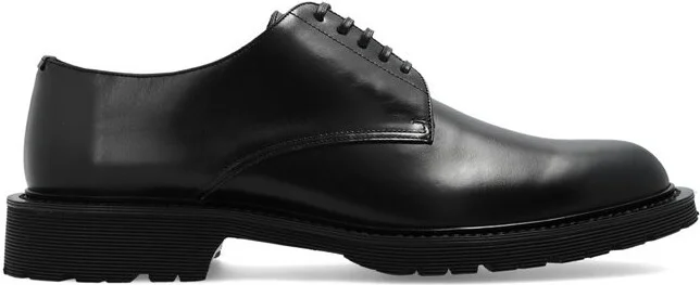 Saint Laurent Almond Toe Lace-Up Shoes