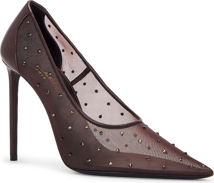 Saint Laurent Anja Pump in Brown - Image 2
