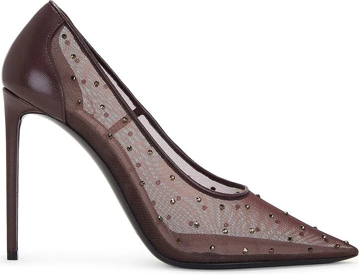 Saint Laurent Anja Pump in Brown