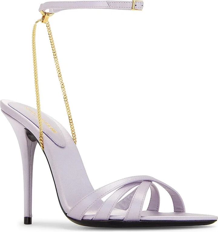 Saint Laurent Ankle Strap Sandal in Lavender - Image 2