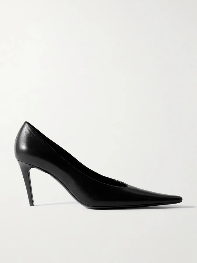 SAINT LAURENT - Anne Marie Leather Pumps - Black