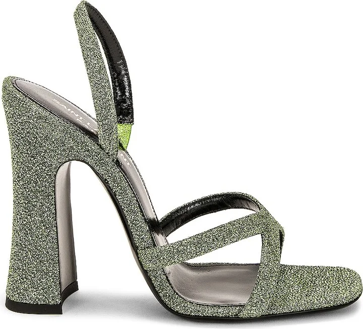 Saint Laurent Arancha 110 Heeled Sandals in Green