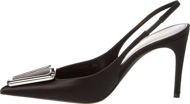 Saint Laurent Avenue 95 Satin Slingback Pump - Image 2