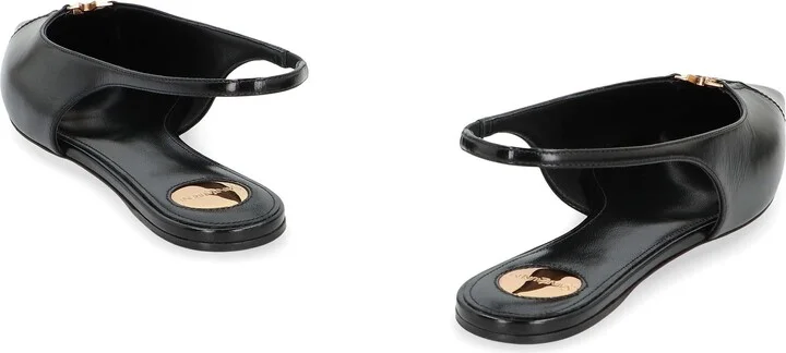 Saint Laurent Babylone Pointy-Toe Slingback Ballet Flats - Image 4