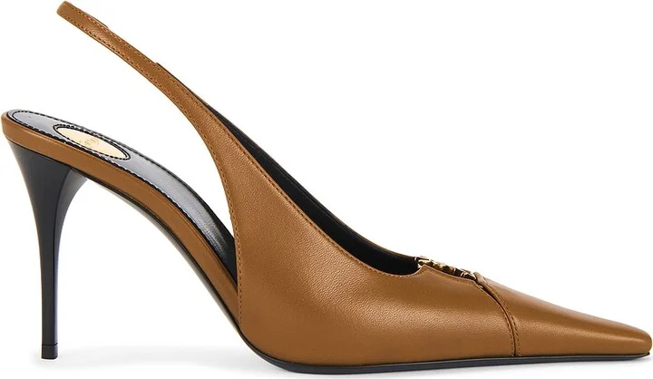 Saint Laurent Babylone Pump in Brown
