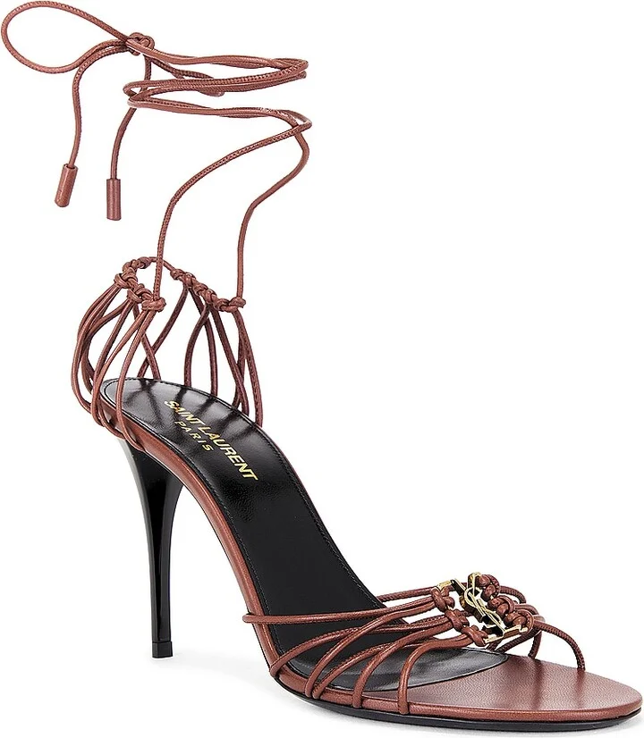Saint Laurent Babylone Sandal in Brown - Image 2