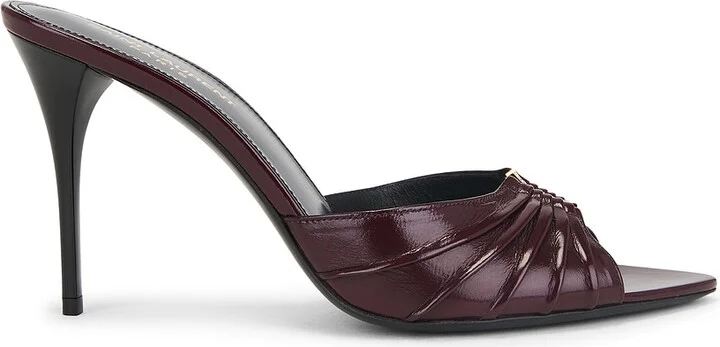 Saint Laurent Babylone Sandal in Wine