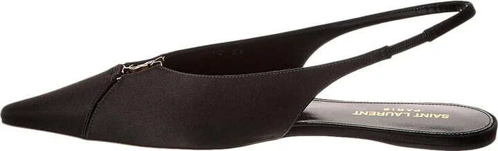 Saint Laurent Babylone Satin Slingback Flat - Image 2
