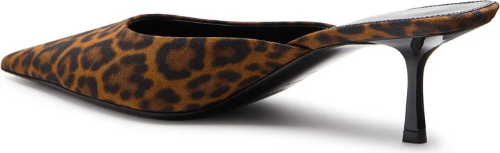 Saint Laurent Barbara 55 Animal-print Grosgrain Mules - Image 2