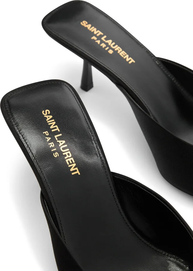 Saint Laurent Barbara 55 Satin Mules - Image 4