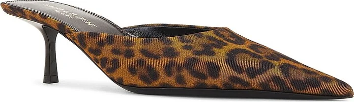 Saint Laurent Barbara Mule in Brown - Image 2