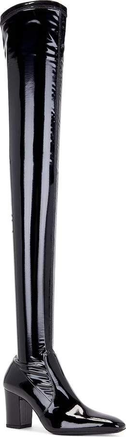 Saint Laurent Betty Over The Knee Boot in Black - Image 2