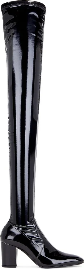 Saint Laurent Betty Over The Knee Boot in Black