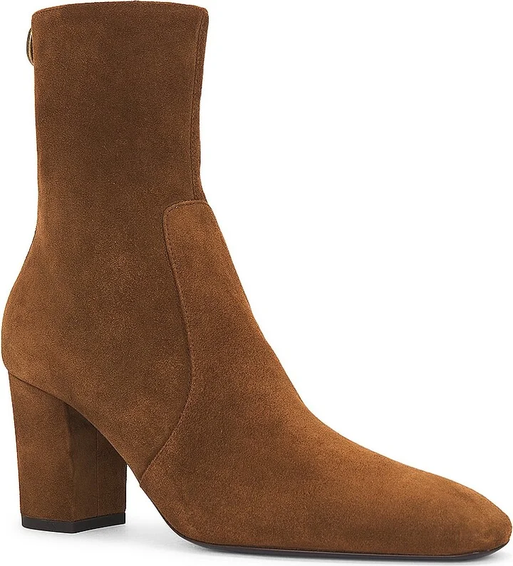 Saint Laurent Betty Zipped Bootie in Brown - Image 2
