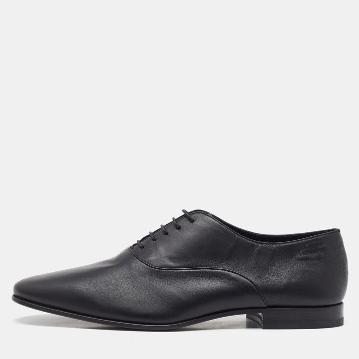 Saint Laurent Black Leather Lace Up Oxford Size 42