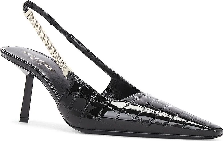 Saint Laurent Blake Slingback Pump in Black - Image 2